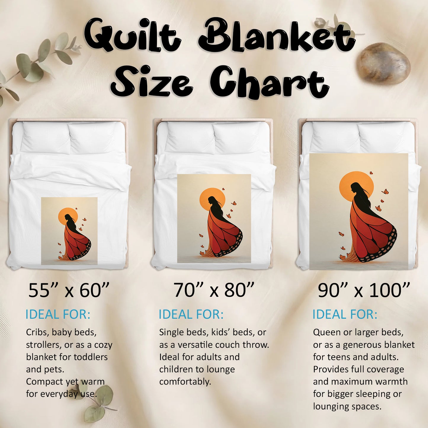 Amber Butterfly Woman Personalized Premium Blanket