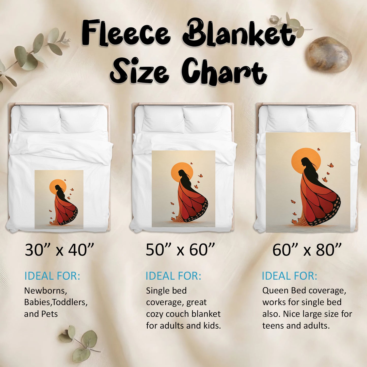 Amber Butterfly Woman Personalized Premium Blanket