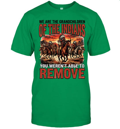 WE ARE THE GRANDCHILDREN OF THE INDIANS YOU WEREN'T ABLE TO REMOVE