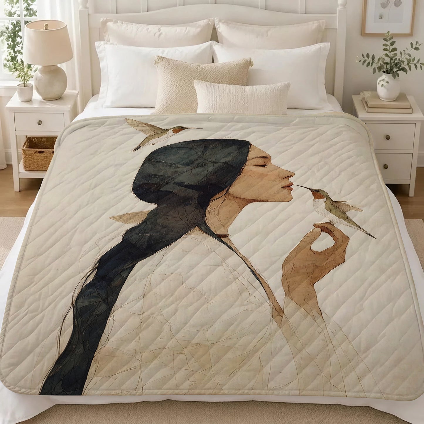 Hummingbird Gentle Muse Personalized Premium Blanket