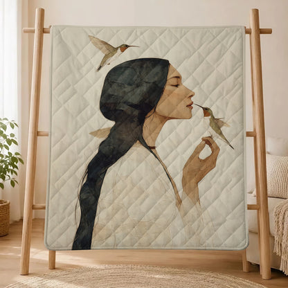 Hummingbird Gentle Muse Personalized Premium Blanket