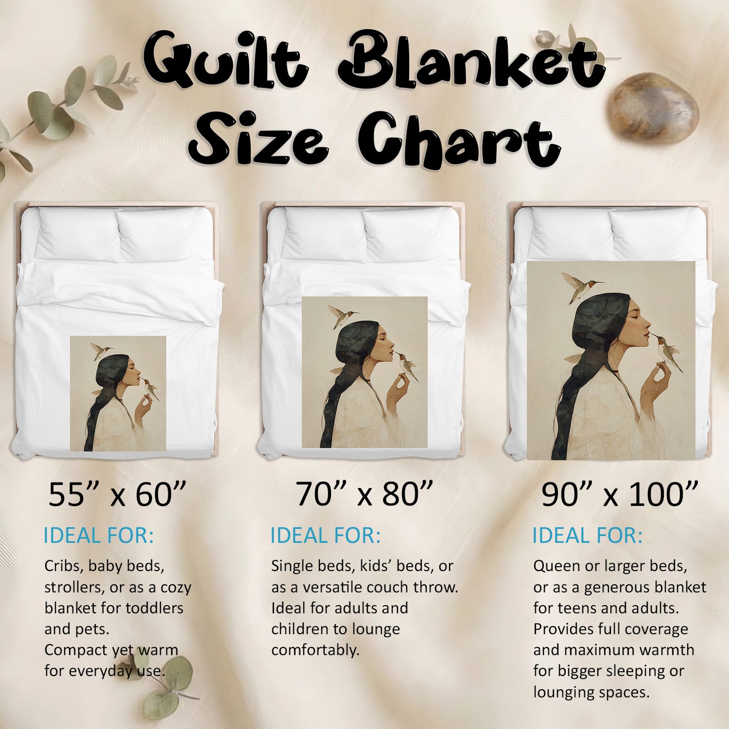 Hummingbird Gentle Muse Personalized Premium Blanket
