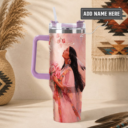 Rose Woman Elegance Personalized Tumbler