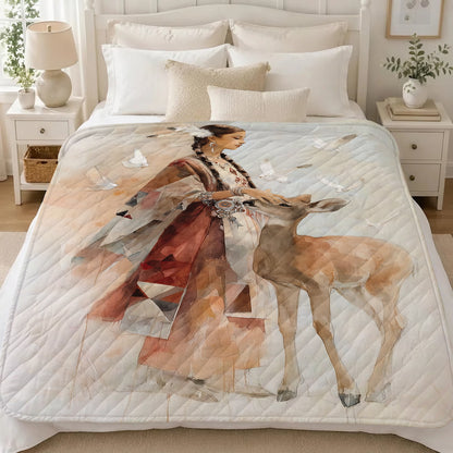 White Deer Heritage Personalized Premium Blanket