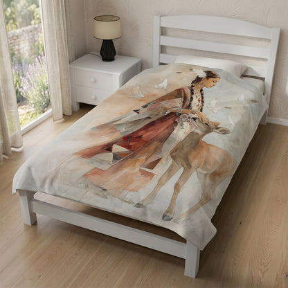 White Deer Heritage Personalized Premium Blanket