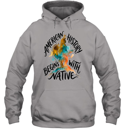 AMERICAN HISTORY BEGINS WITH NATIVE