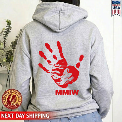 MMIW Red Hand Indigenous Woman Back T-shirt