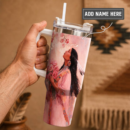 Rose Woman Elegance Personalized Tumbler