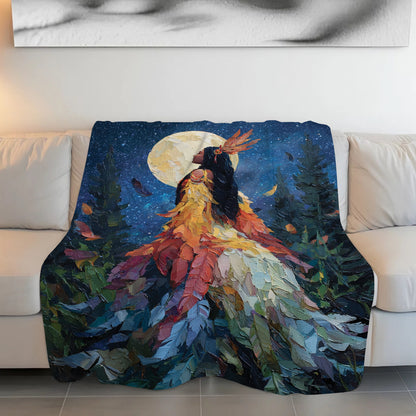 Feathered Woman Majesty Personalized Premium Blanket