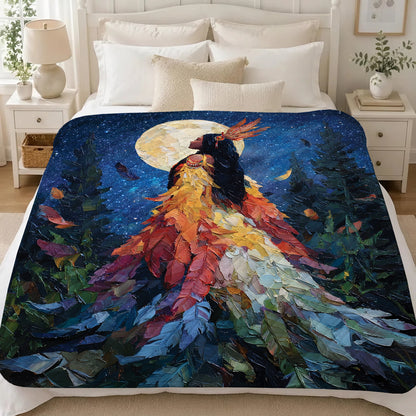 Feathered Woman Majesty Personalized Premium Blanket