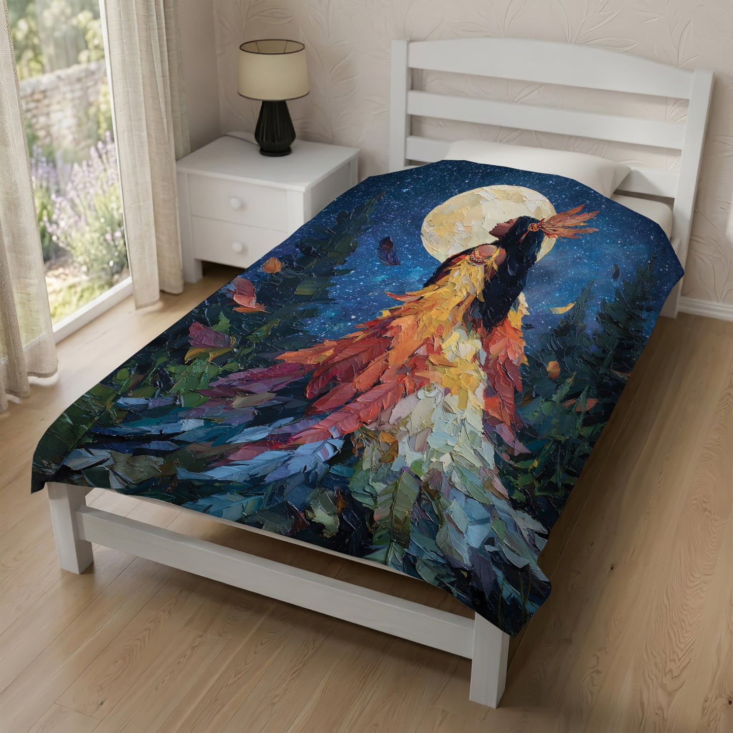 Feathered Woman Majesty Personalized Premium Blanket