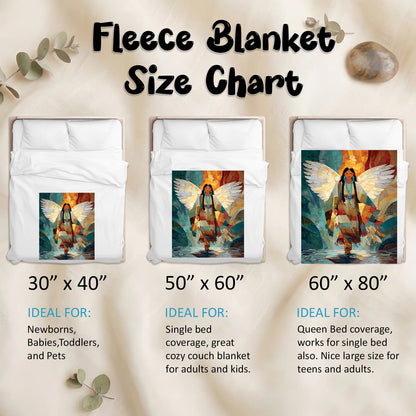 Radiant Feather Woman Personalized Premium Blanket