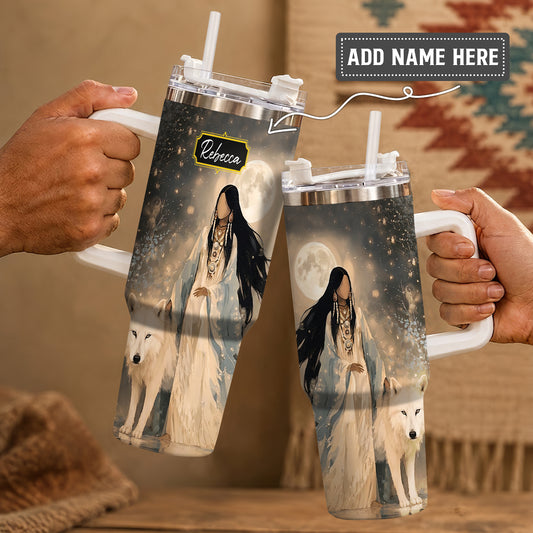 Silver Frost Woman Personalized Tumbler