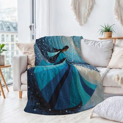 Winter Wind Woman Personalized Premium Blanket