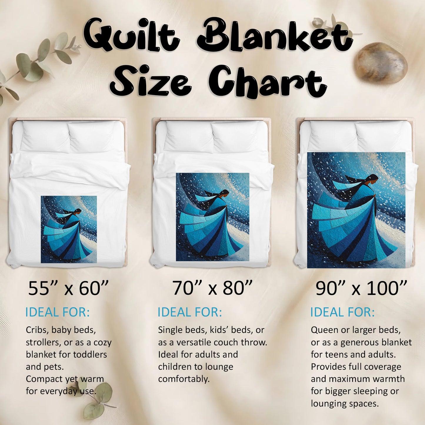 Winter Wind Woman Personalized Premium Blanket
