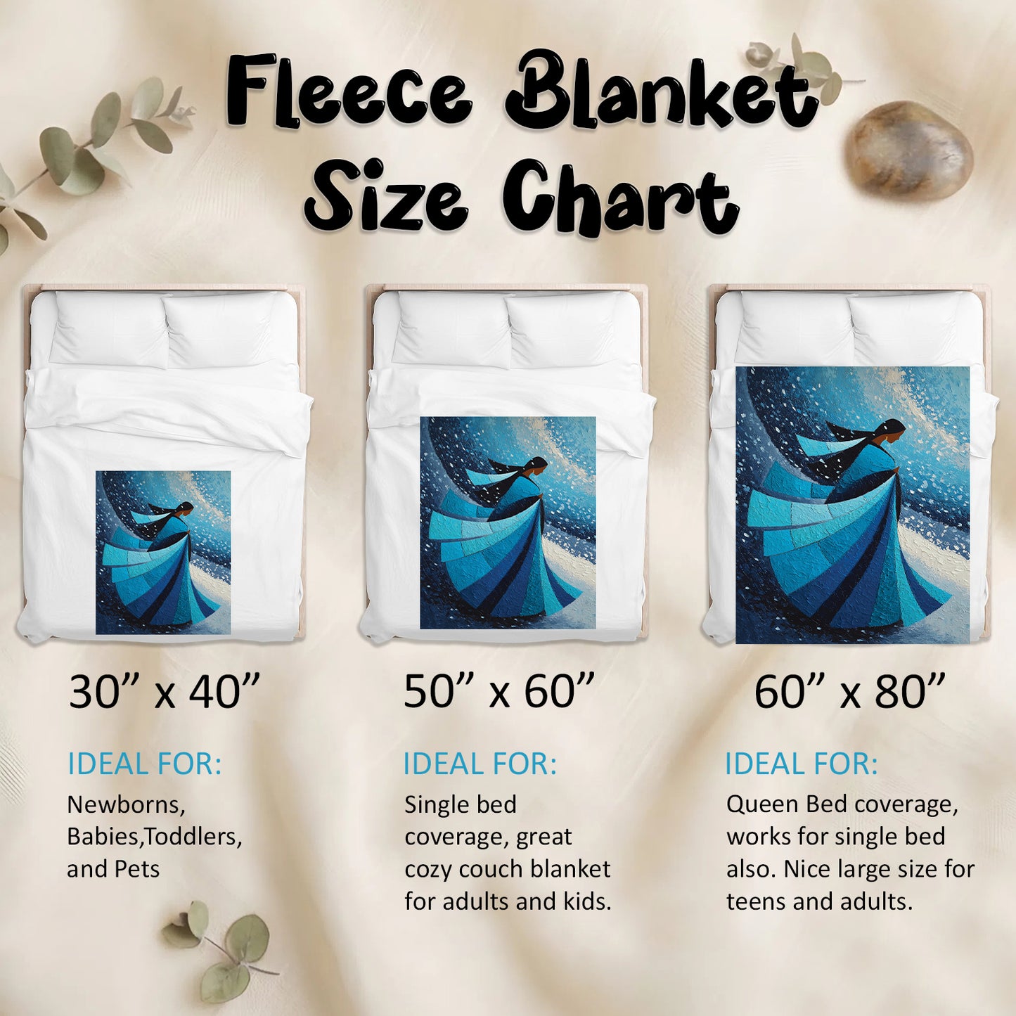 Winter Wind Woman Personalized Premium Blanket