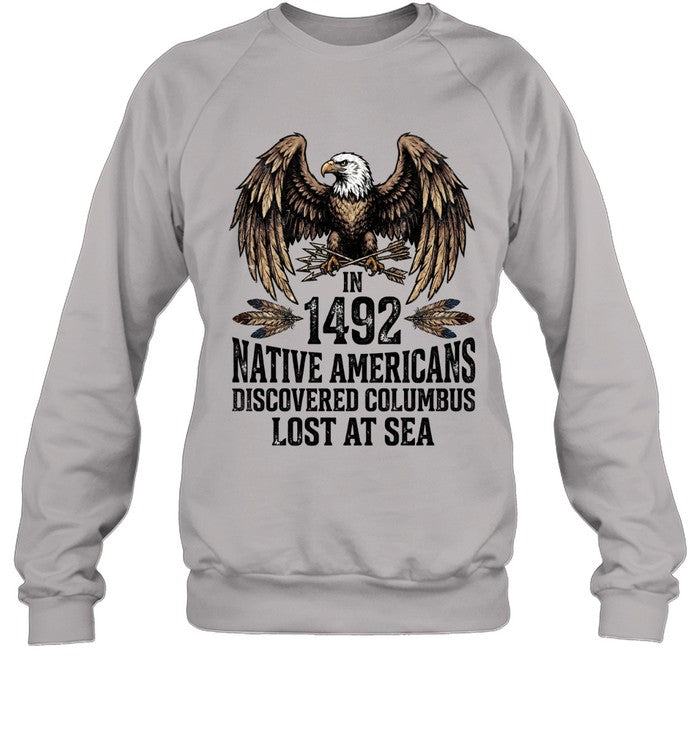 IN 1492 NATIVE AMERICANS DISCOVERED COLUMBUS LOST AT SEA