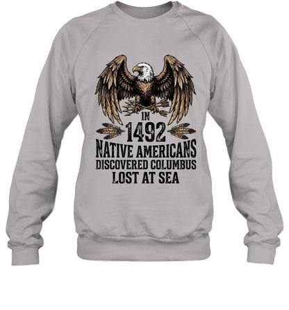 IN 1492 NATIVE AMERICANS DISCOVERED COLUMBUS LOST AT SEA