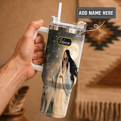 Silver Frost Woman Personalized Tumbler