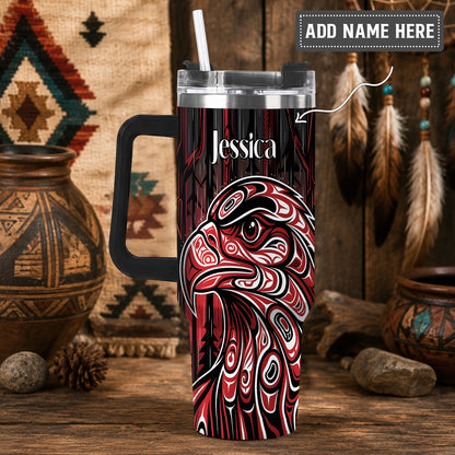 Red Eagle Guardian Personalized Tumbler