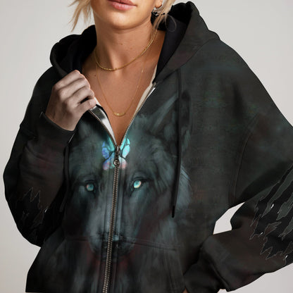 Moonlit Wolf Hoodie – Ethereal Glow & Mystic Presence