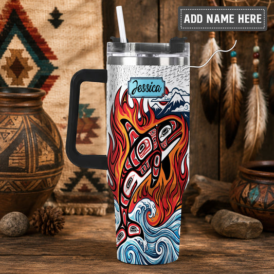 Orca Wave Journey Personalized Tumbler