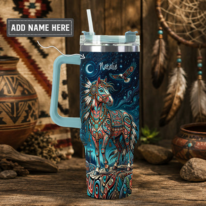 Moonlit Horse Legacy Personalized Tumbler