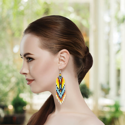 SALE 50% OFF - Multi-Color Hook Beaded Handmade Earrings For Women