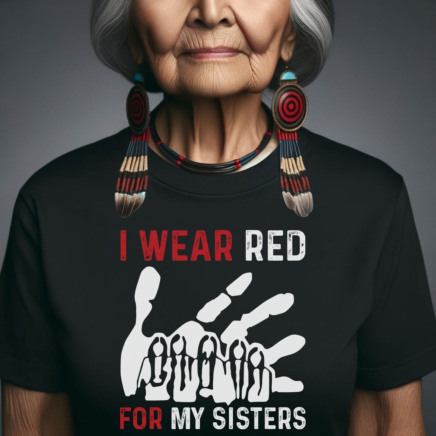 MMIW I Wear Red For My Sister Red Hand Unisex Kid size Hoodie/Sweatshirt/T-Shirt