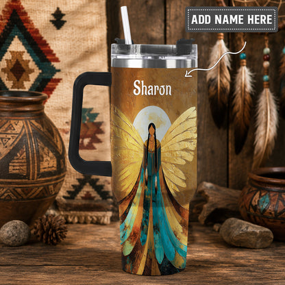 Golden Winged Grace Personalized Tumbler