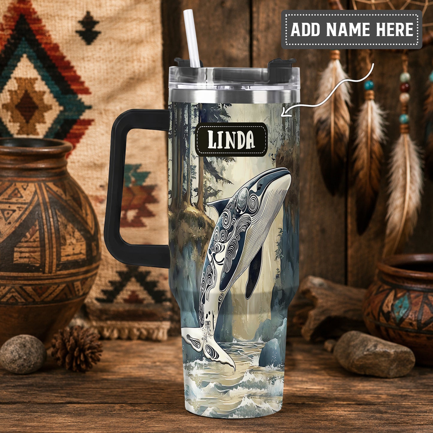 Orca Ocean Legacy Personalized Tumbler