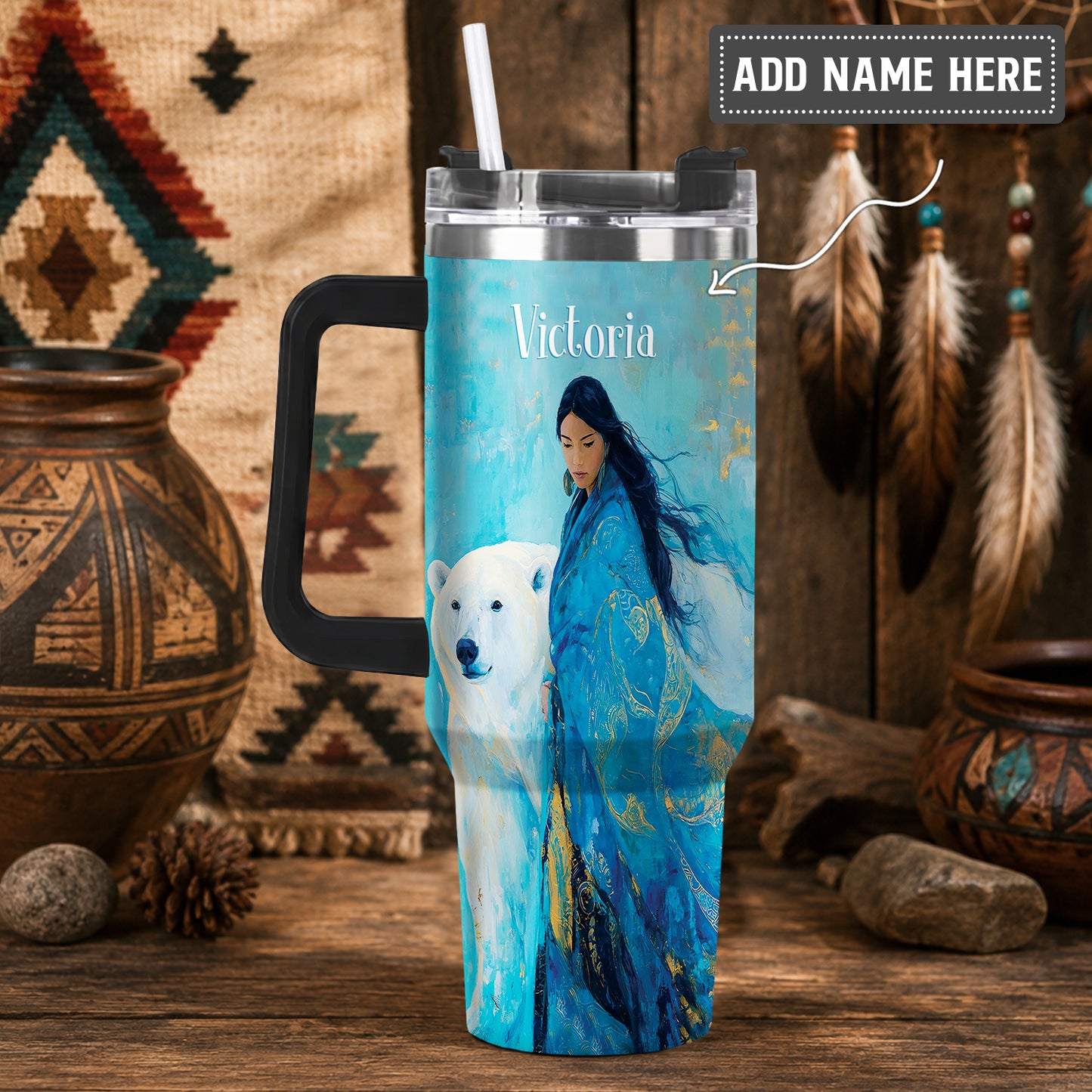 Arctic Woman Grace Personalized Tumbler