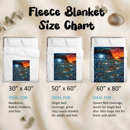 Moonlit Orca Journey Personalized Premium Blanket
