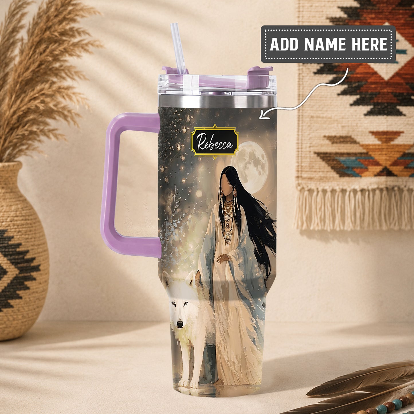 Silver Frost Woman Personalized Tumbler