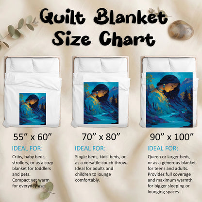 Turquoise Woman Grace Personalized Premium Blanket