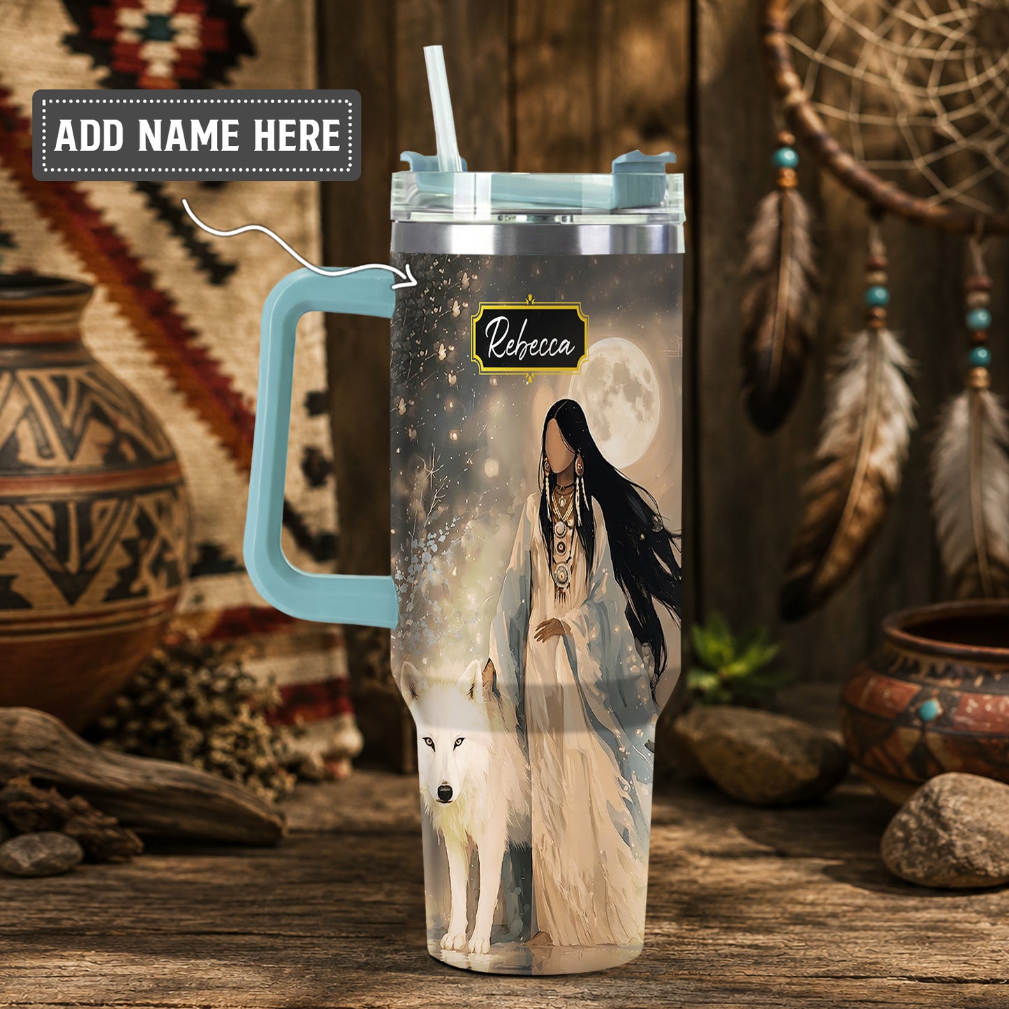 Silver Frost Woman Personalized Tumbler