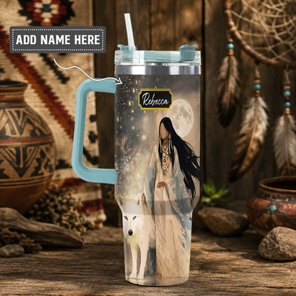Silver Frost Woman Personalized Tumbler