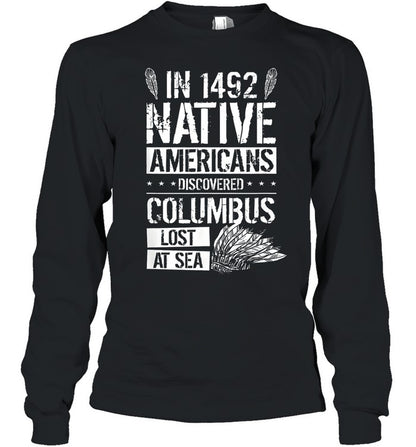 IN 1492 NATIVE AMERICANS DISCOVERED COLUMBUS LOST AT SEA