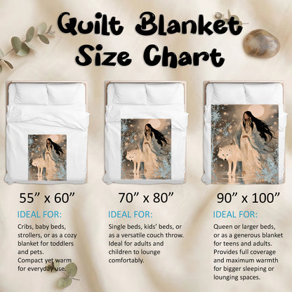 Silver Frost Woman Personalized Premium Blanket