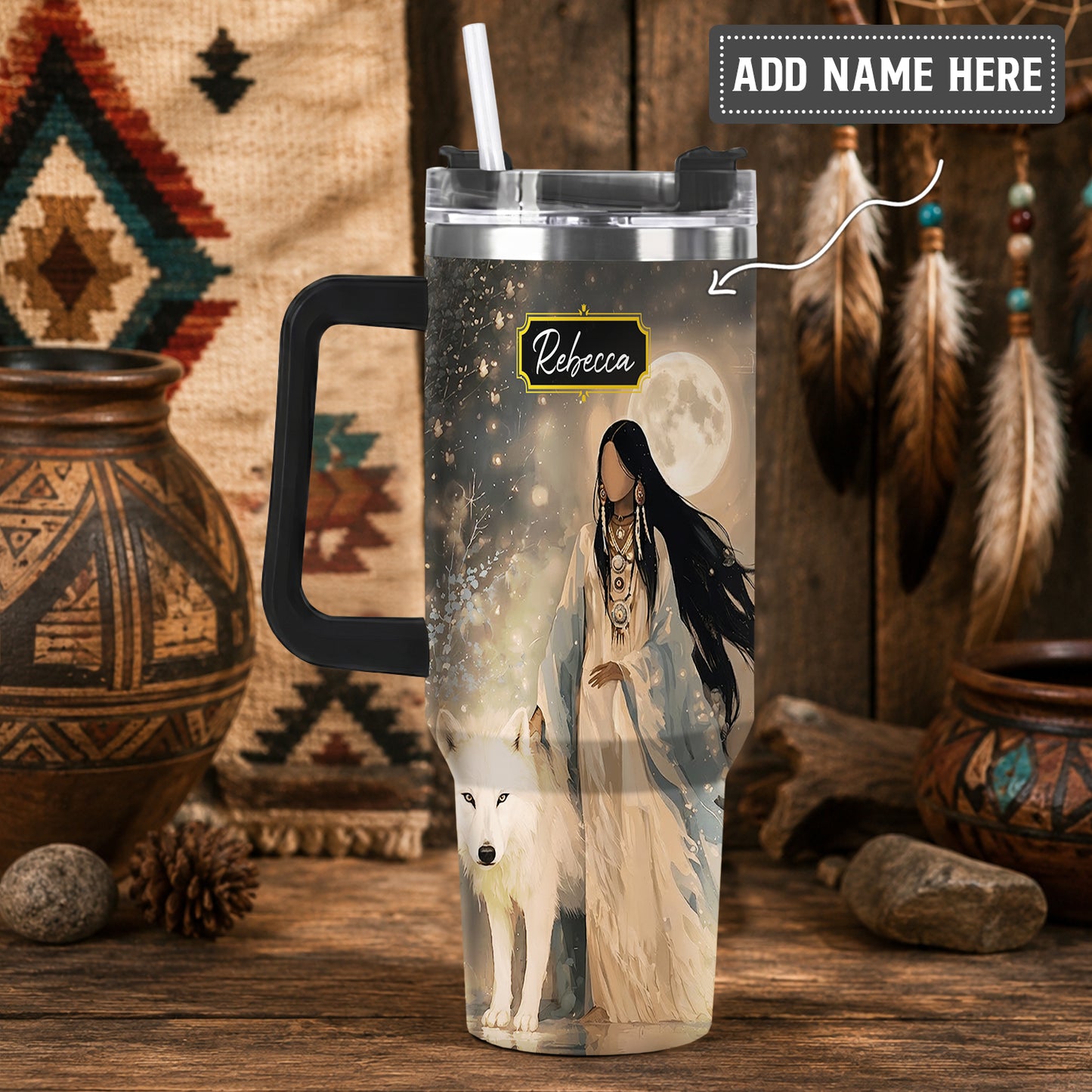 Silver Frost Woman Personalized Tumbler