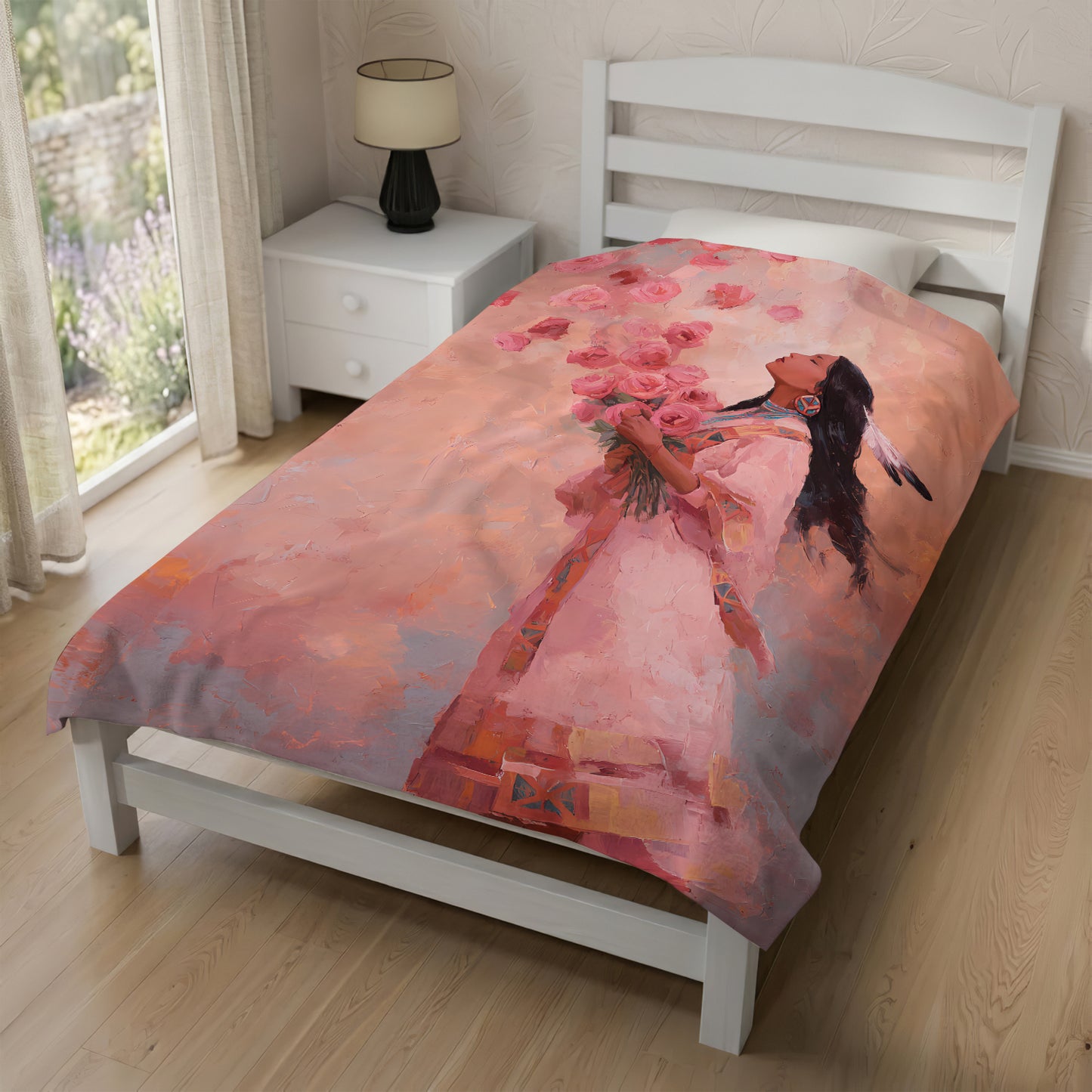 Rose Woman Elegance Personalized Premium Blanket