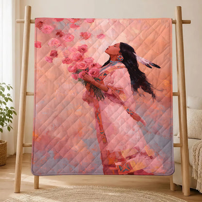 Rose Woman Elegance Personalized Premium Blanket