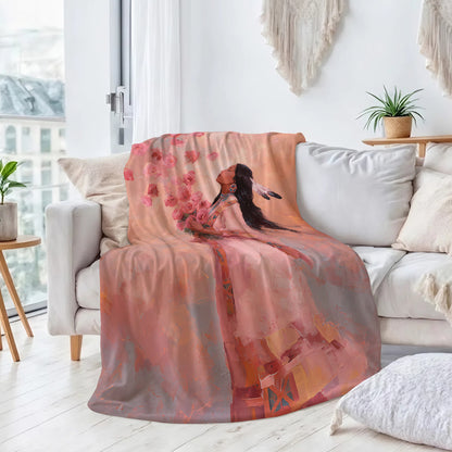 Rose Woman Elegance Personalized Premium Blanket