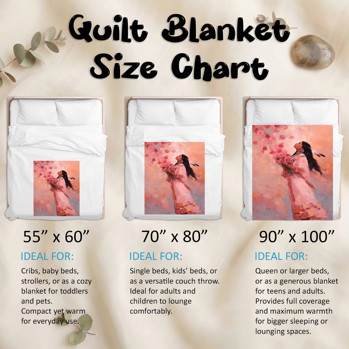 Rose Woman Elegance Personalized Premium Blanket