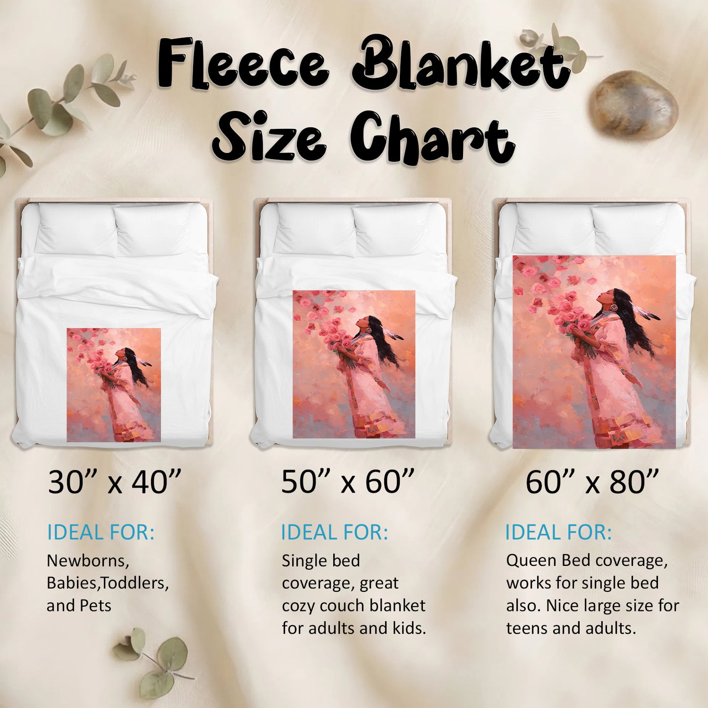 Rose Woman Elegance Personalized Premium Blanket