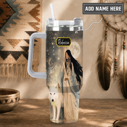Silver Frost Woman Personalized Tumbler