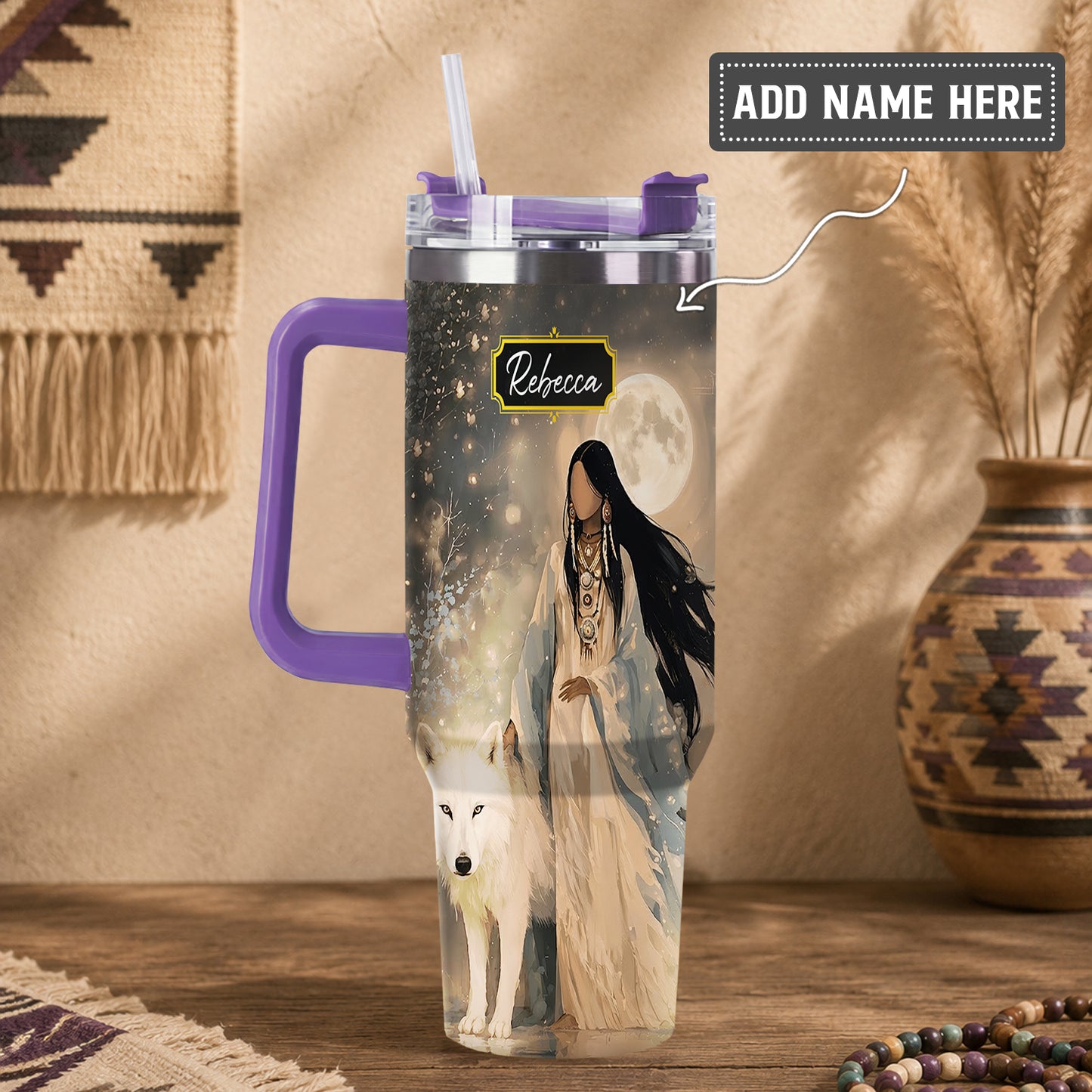 Silver Frost Woman Personalized Tumbler