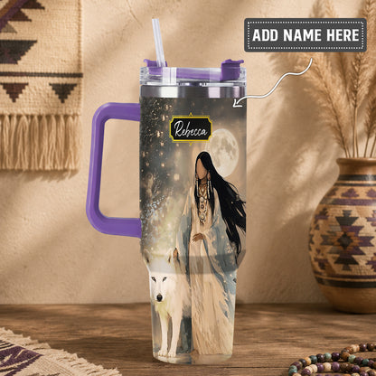Silver Frost Woman Personalized Tumbler