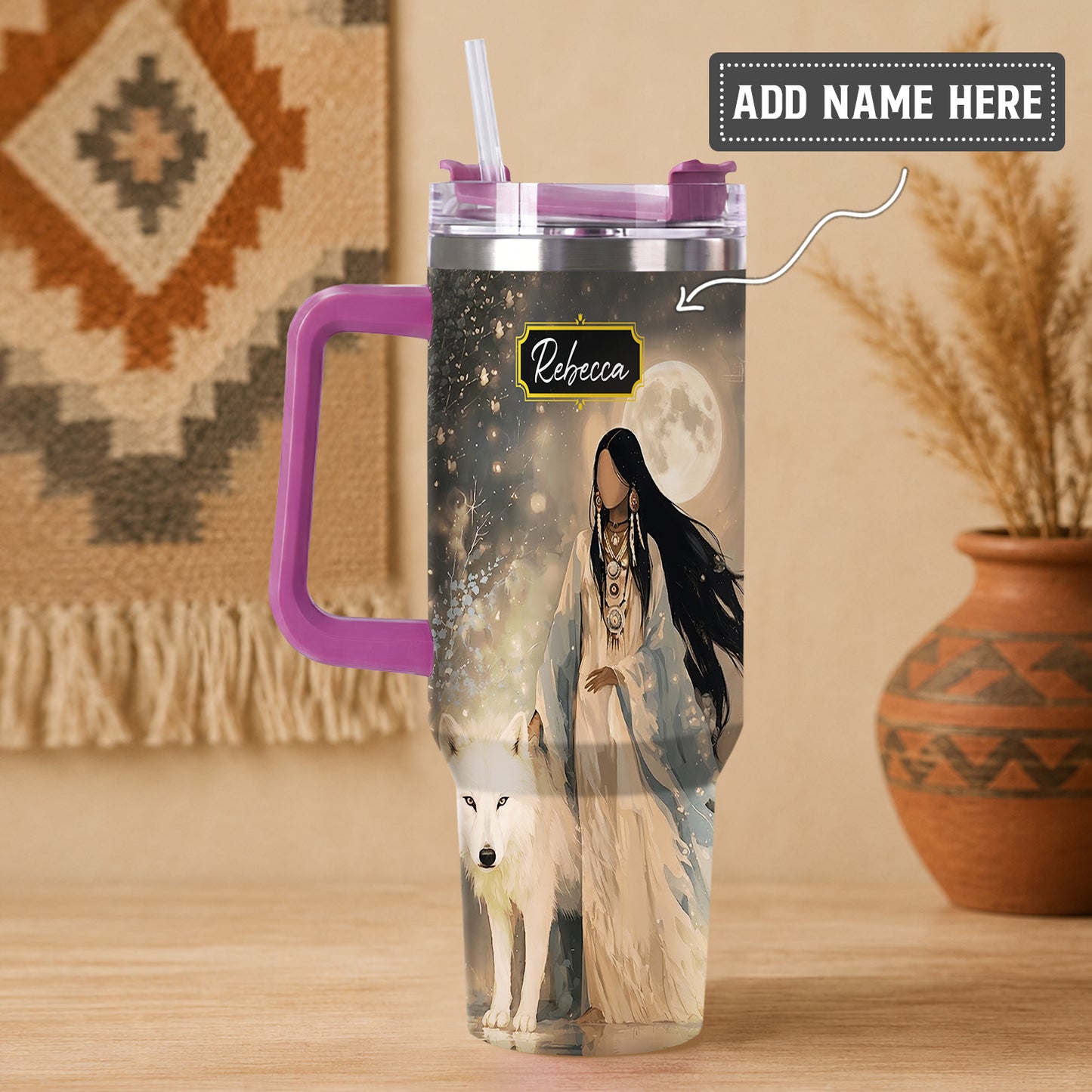 Silver Frost Woman Personalized Tumbler