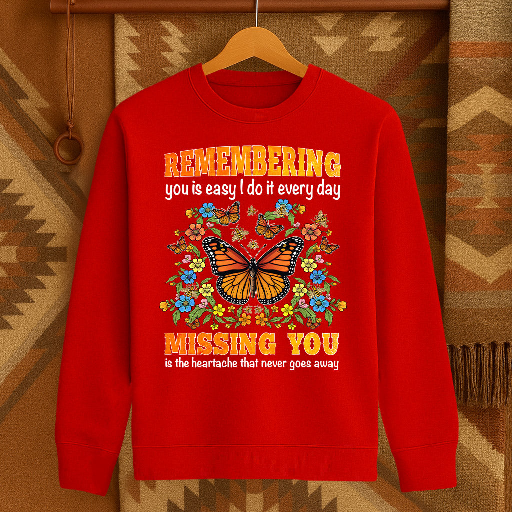 REMEMBERING you is easy I do it every day MISSING YOU is the heartache that never goes away